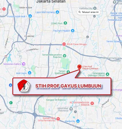Campus Map & Location STIH Prof Gayus Lumbuun Nomor